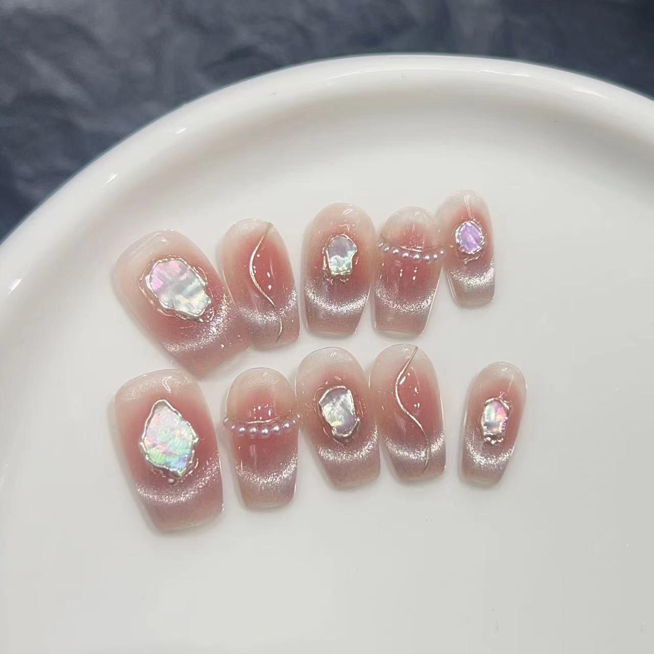 Starry Sky Cartoon Nail Set with Handmade Finished Armor Nails Small to Large - Teleplus wear armor handmade finished