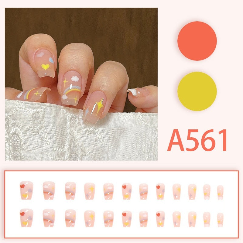Starry Sky Color Glue for Summer Wear Nail Art Clouds and White Highlights - Teleplus wear nail summer clouds colorful