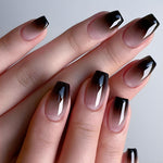 Starry Sky Gradient Ballet Nail Tips for White Style - white gradient ballet nail tips