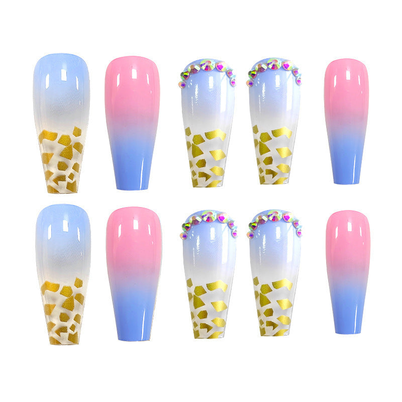 Starry Sky Nail Stickers with Gold Foil for Long-Lasting European Style in the United States - Teleplus US nail
