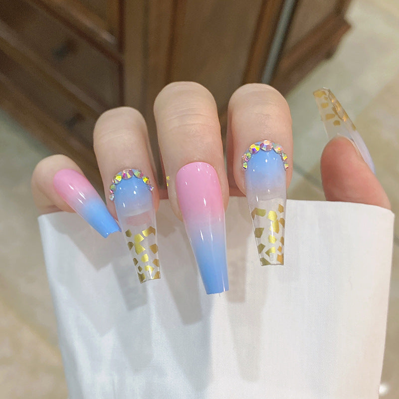 Starry Sky Nail Stickers with Gold Foil for Long-Lasting European Style in the United States - Teleplus US nail