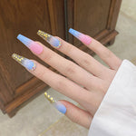 Starry Sky Nail Stickers with Gold Foil for Long-Lasting European Style in the United States - Teleplus US nail