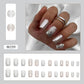 Starry Sky Square Nail Art Kit with Silver Glitter for American Fashion Styles - Teleplus american fashion square nail
