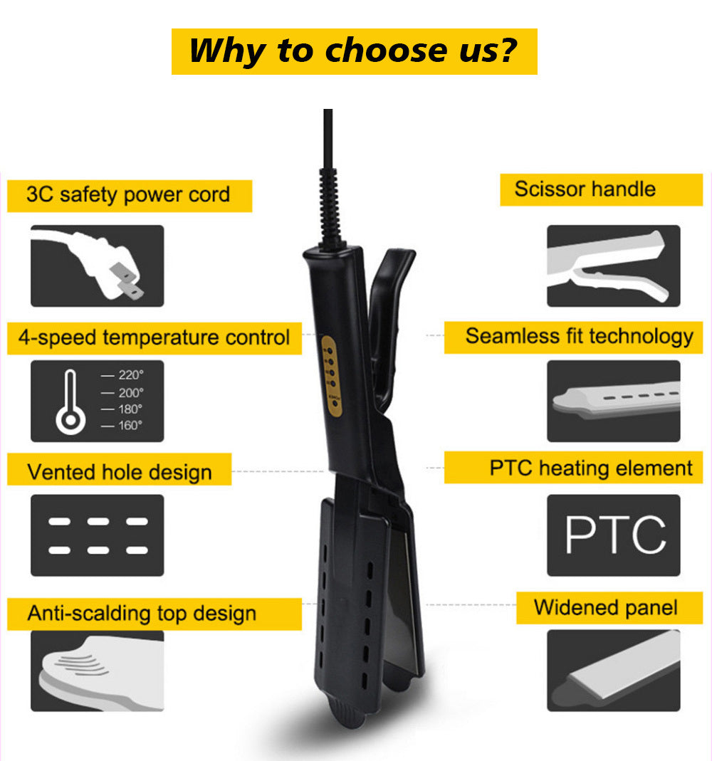 Steam Hair Straightener with Heat Control for Wet and Dry - Teleplus hair straightener steam