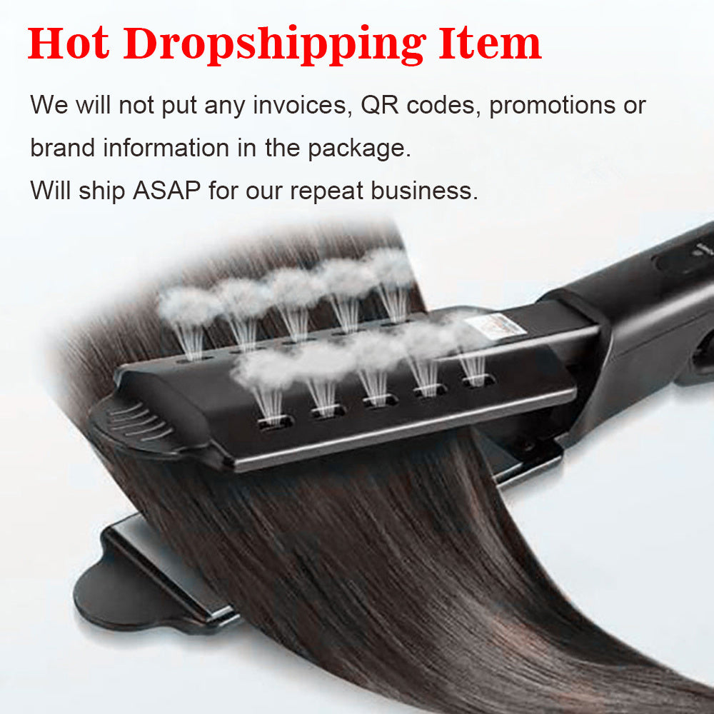 Steam Hair Straightener with Heat Control for Wet and Dry - Teleplus hair straightener steam
