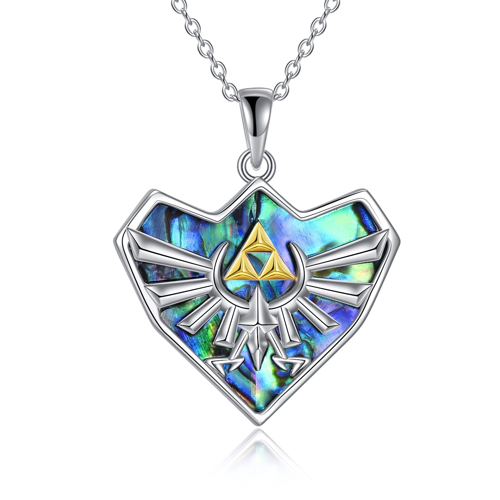 Sterling Silver Anime Zelda Pendant Necklace Jewelry Gifts For Men & Women - Zelda Pendant Necklace for Heroes of All