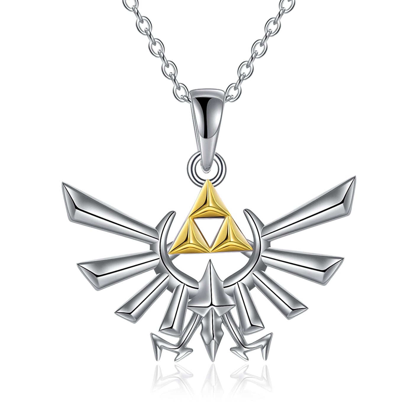 Zelda Pendant Necklace with Hylian Triforce Design High-Definition Print - for Heroes of All Sizes zelda pendant