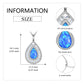 Sterling Silver Blue Opal Teardrop Necklace Jewelry for Women - Dive into Beauty with Blue Opal Teardrop Jewelry