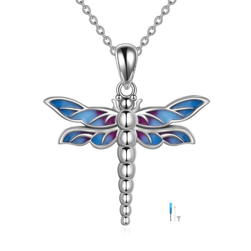 Sterling Silver Dragonfly Urn for Ashes Opal Dragonfly Cremation Necklace Jewelry - Spark Joy with a Dragonfly Urn