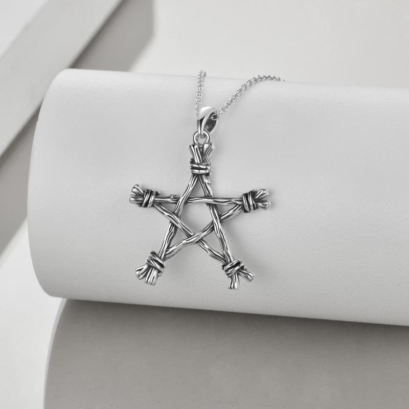 Sterling Silver Gothic Punk Witch Pentagram PSupernatural Merchandise endant Jewellery - Punk Witch Sparkles