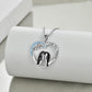 Sterling Silver I Love You Forever Heart Penguin Pendant Necklace - P penguins Forever in Sterling Silver Love Pendant