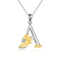 Initial Alphabet Sunflower Necklace Gift for Her from the United States - Get Your Bling Here initial alphabet