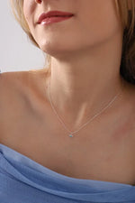 925 Sterling Silver Eye Necklace with Turquoise Stone Eyelash Design