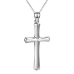 Sterling Silver Religious Cross Pendant Faith Hope Love Necklace Birthday Jewelry Gifts Unisex - Faith Hope Love Cross