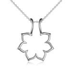 Sterling Silver Ring Holder Keeper Flower Pendant Necklace for Women - Flower Power for Your Ring Holder Necklace Fun