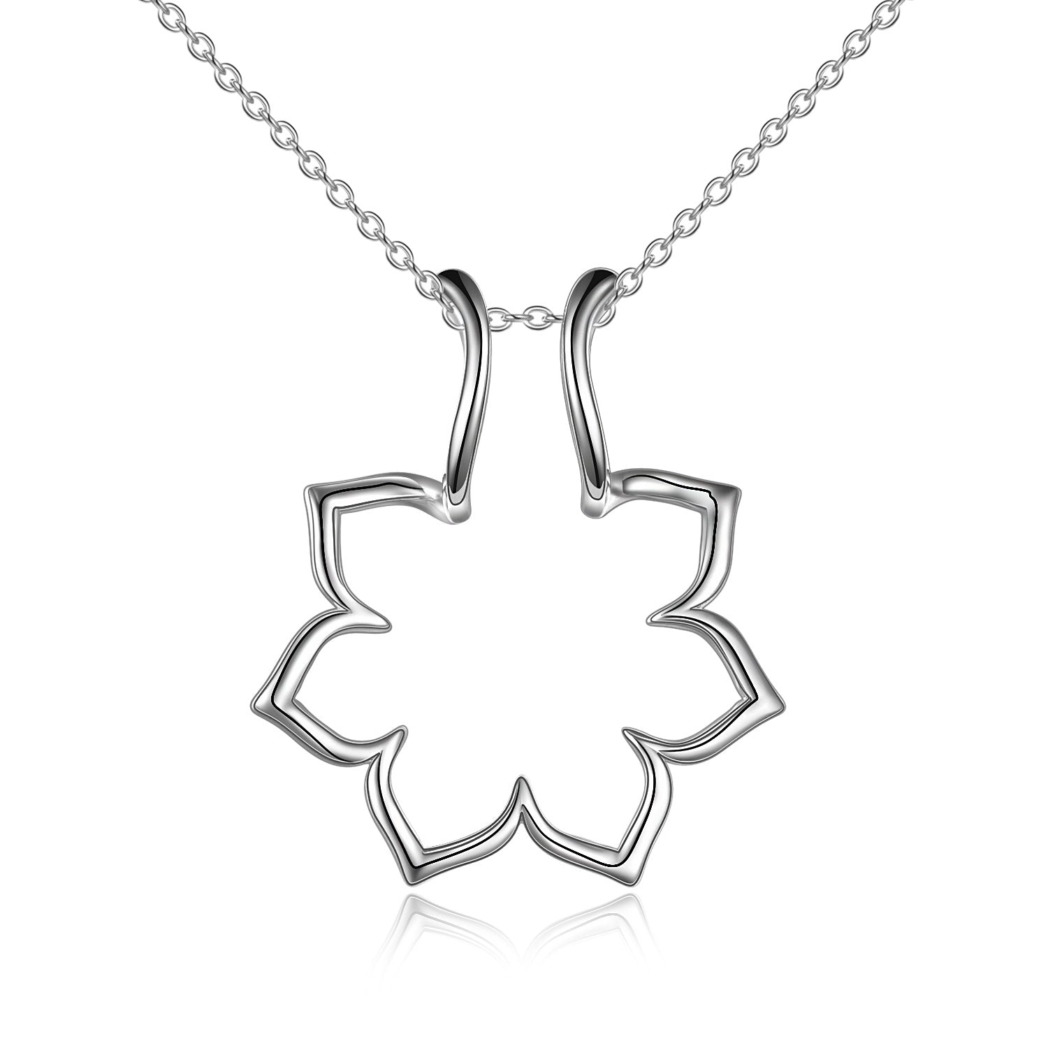 Sterling Silver Ring Holder Keeper Flower Pendant Necklace for Women - Flower Power for Your Ring Holder Necklace Fun