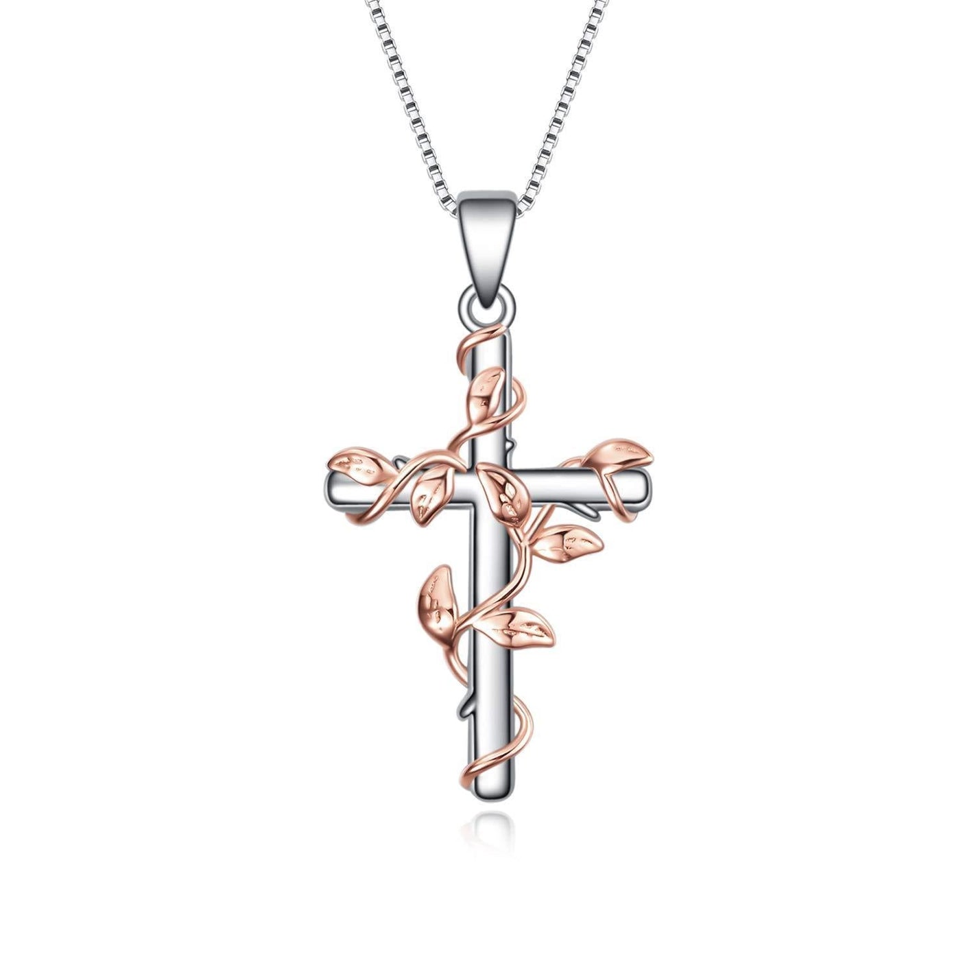Rose Flower Cross Necklace for Deep Love and Elegant Design - Shine Bright with Bling rose flower cross chf