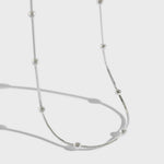 Silver Treatment Electroplated Women’s Necklace 925 Japanese Korean Style - Shiny That Matches Everything and Your Mood