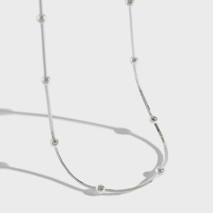Silver Treatment Electroplated Women’s Necklace 925 Japanese Korean Style - Shiny That Matches Everything and Your Mood