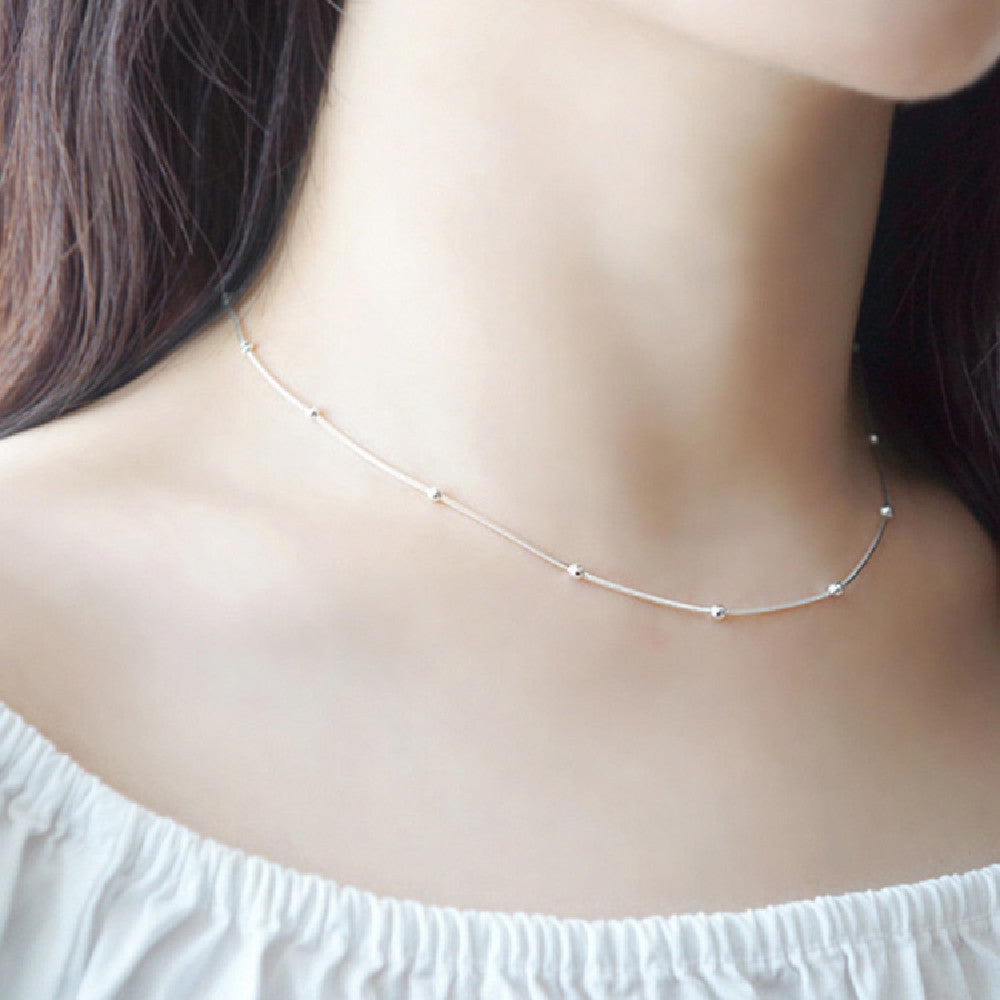 Sterling Silver Simple All-match Necklace - Shiny Necklace That Matches Everything and Your Mood