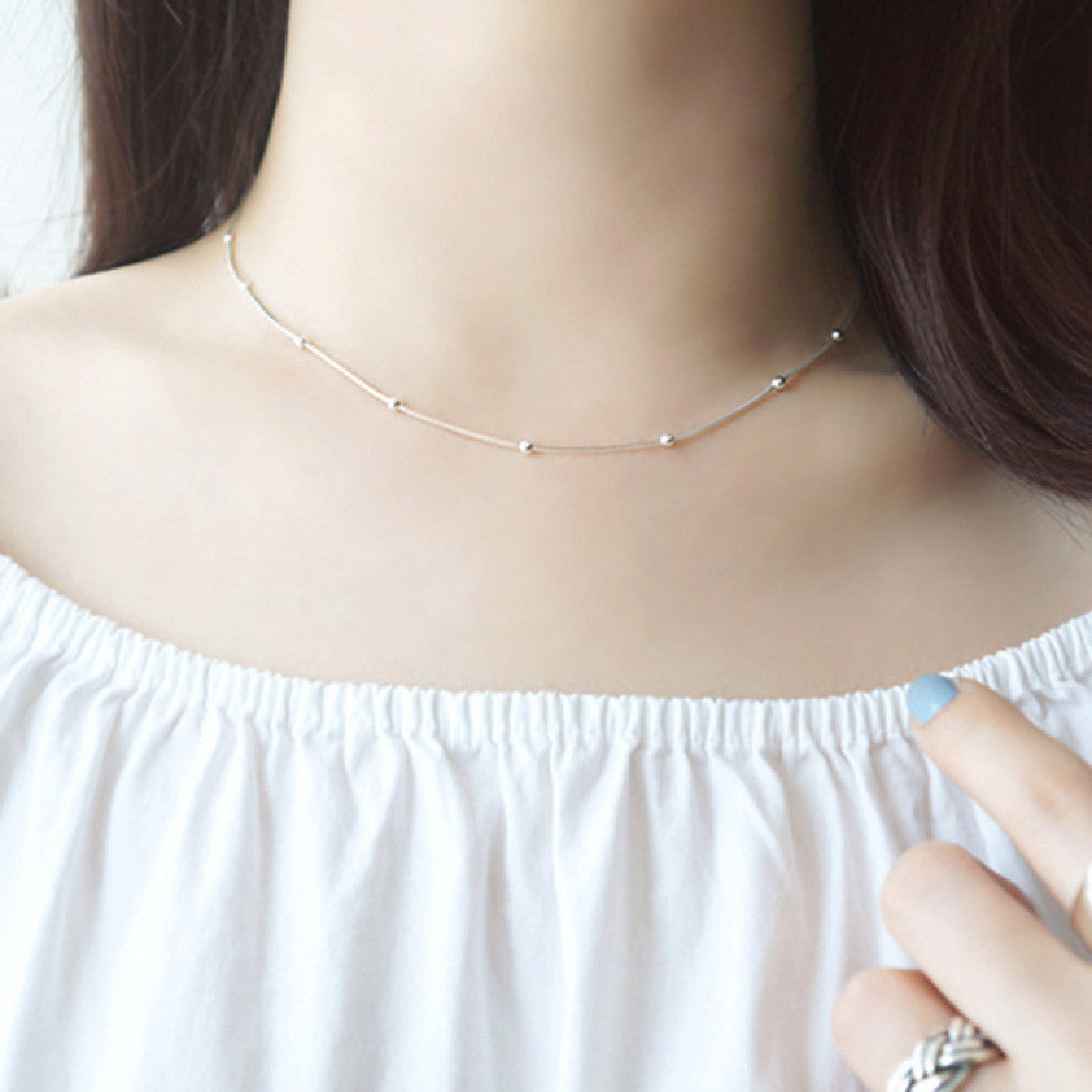 Sterling Silver Simple All-match Necklace - Shiny Necklace That Matches Everything and Your Mood