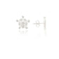925 Sterling Silver Snowflake Earrings with Zircon Stones for Women