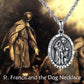 Sterling Silver St Francis Religious Medal Pendant Necklace Jewelry - St. Francis Medal Necklace for Holy Animal Lovers