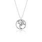 925 Sterling Silver Tree of Life Necklace with Swarovski Stone Certified