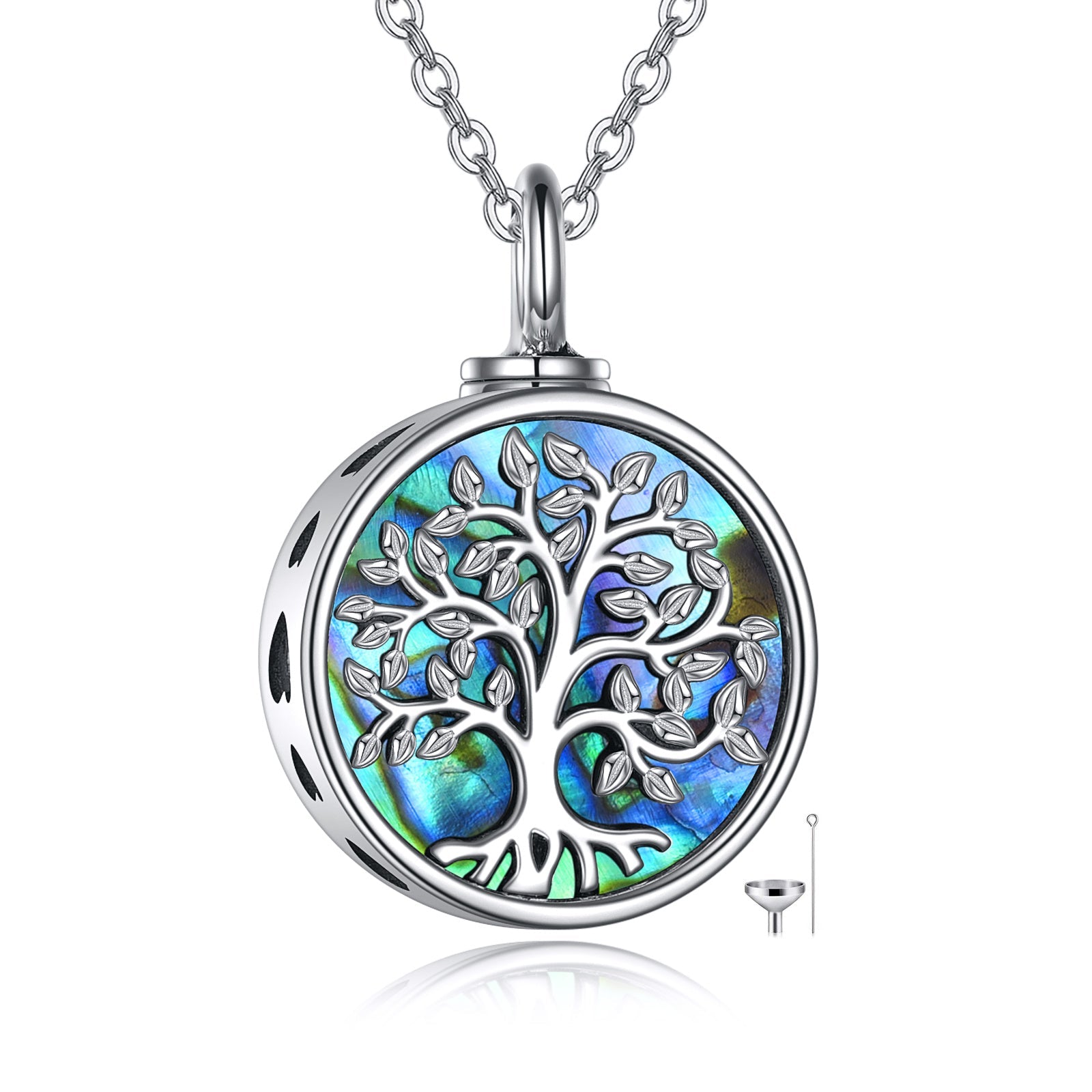 Sterling Silver Tree of Life Urn Necklaces for Ashes Cremation Jewelry - Rebirth in Style with Tree of Life Urn Necklace