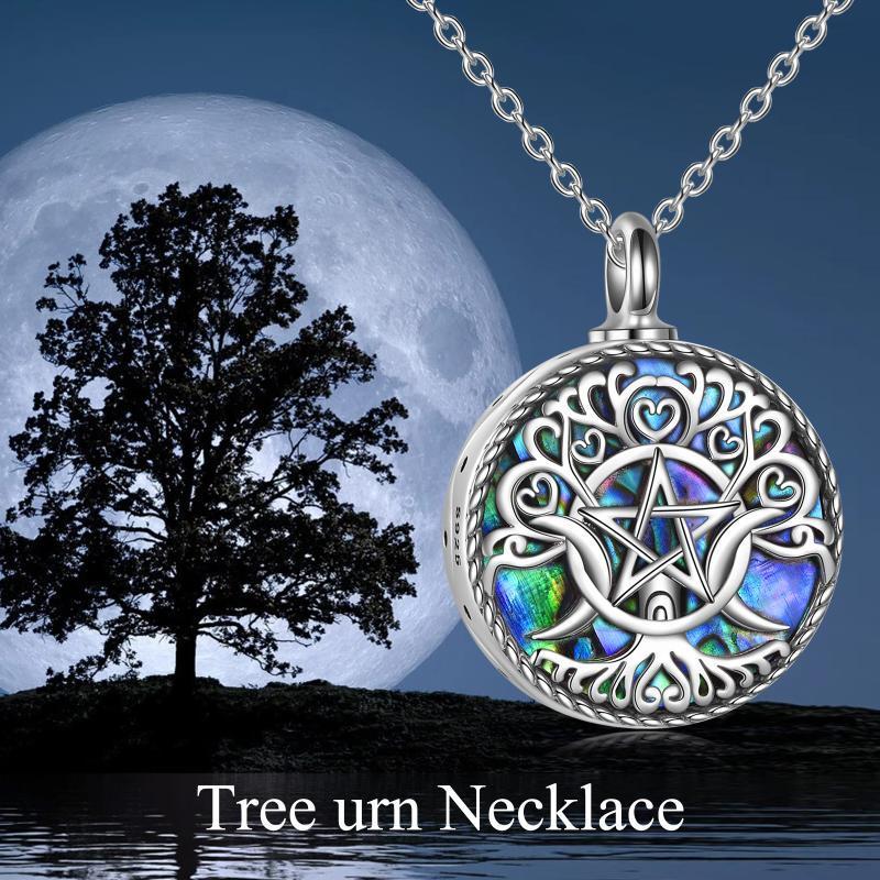 Sterling Silver Triple Moon Goddess Urn Necklace for Ashes Pagan Wiccan Jewelry - Urn Necklace for the Spooky Stylish