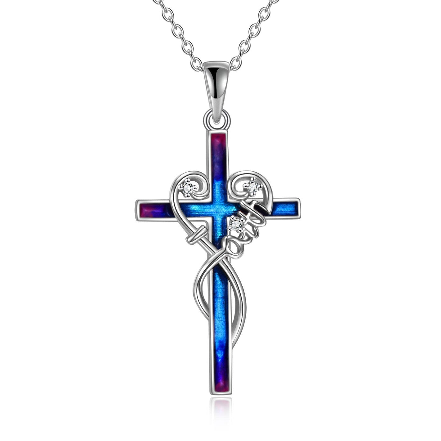 Cross Necklace with Faith Engraving and Matching Chain for Daily Wear in the United States - Bling to Keep You Crossed