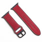 Strap Genuine Leather Top Layer Cowhide - Strap Genuine Leather Apple Buckle With Pattern Red