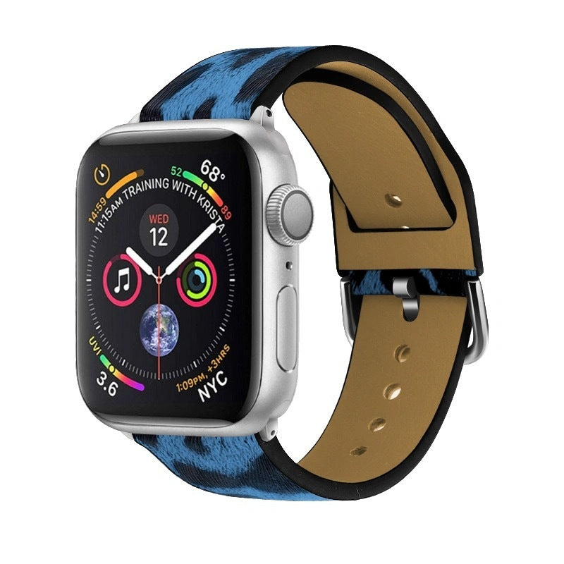 Strap Two-Color First Leather Strap - Two-Color Leather Strap for Apple Watch