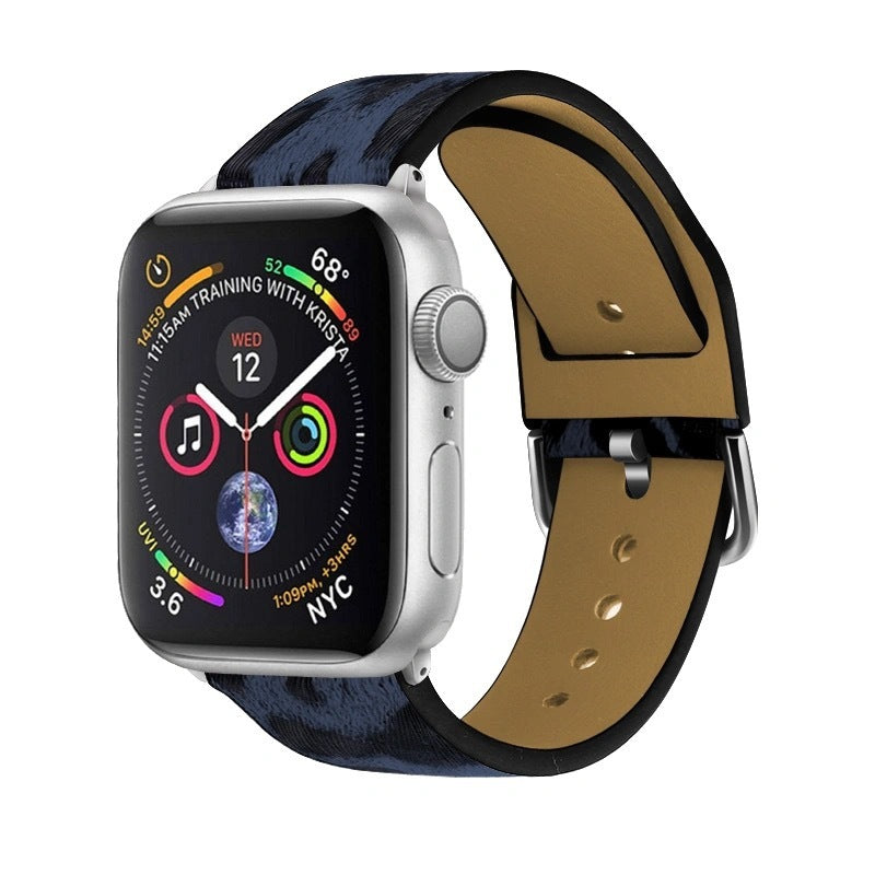 Strap Two-Color First Leather Strap - Two-Color Leather Strap for Apple Watch