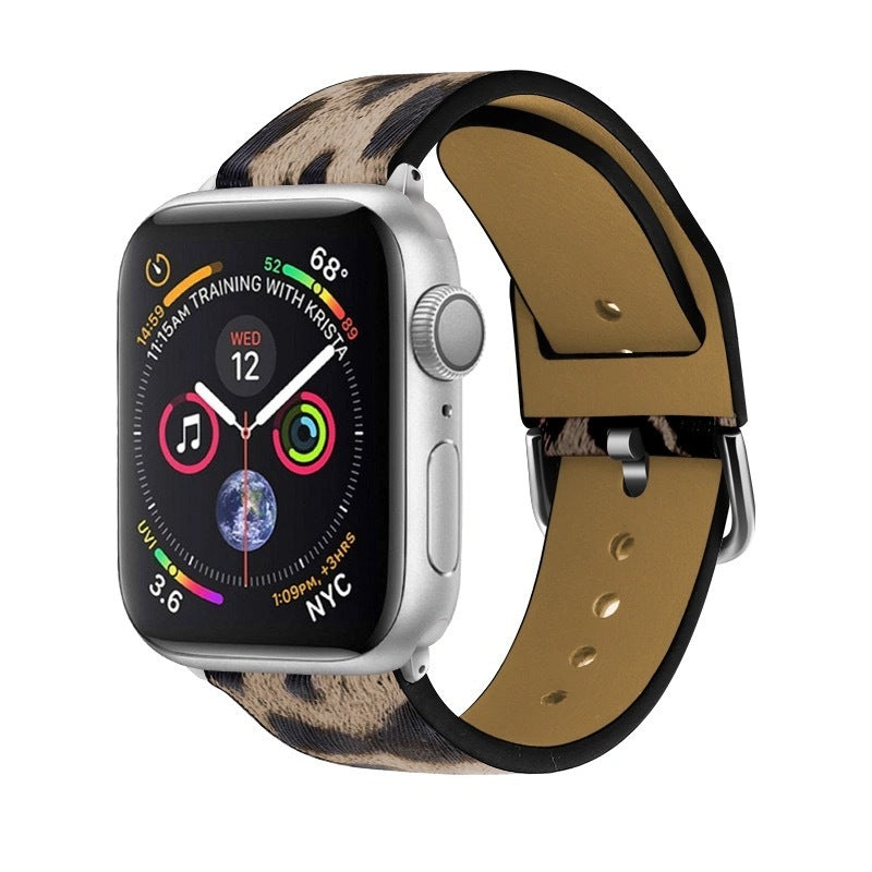 Strap Two-Color First Leather Strap - Two-Color Leather Strap for Apple Watch