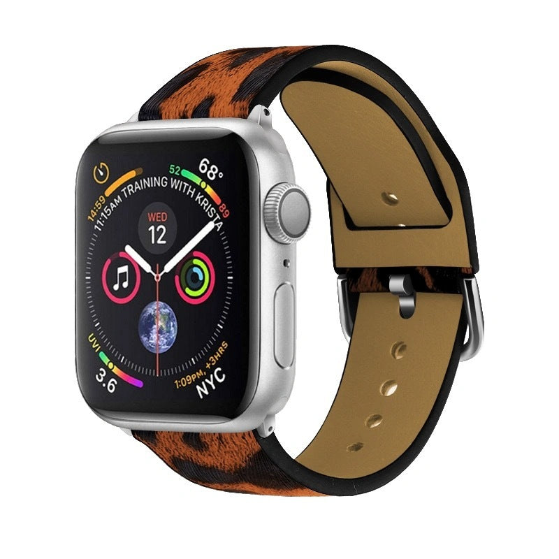 Strap Two-Color First Leather Strap - Two-Color Leather Strap for Apple Watch