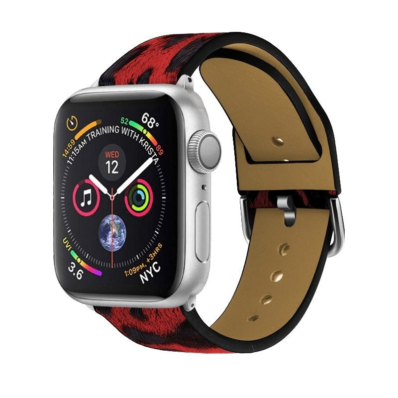 Strap Two-Color First Leather Strap - Two-Color Leather Strap for Apple Watch