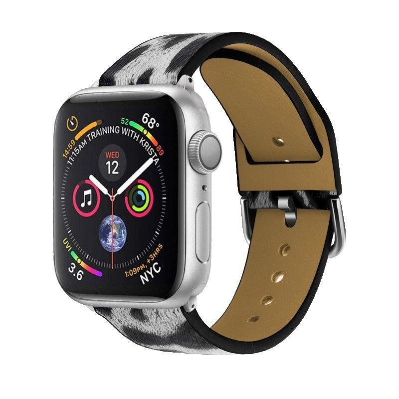 Strap Two-Color First Leather Strap - Two-Color Leather Strap for Apple Watch