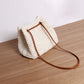 Straw Messenger Bag Square Vertical Woven Suitcase Style Daily Shoulder - Teleplus messenger bag
