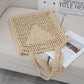 Straw Woven Crocheted Shoulder Bag with Hollow Design for Daily - straw woven crocheted shoulder hollow