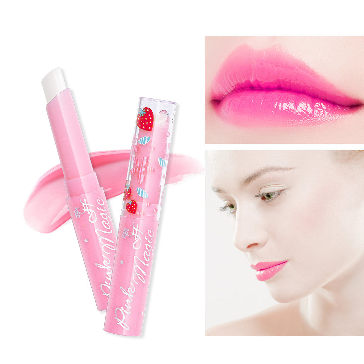 Strawberry Moisturizing Lipstick CHFCF for the United States Market - Teleplus CHF united states chf strawberry
