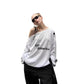 Street Hipster Slant Shoulder Pullover Top Polyester Sweater S-XL - Teleplus