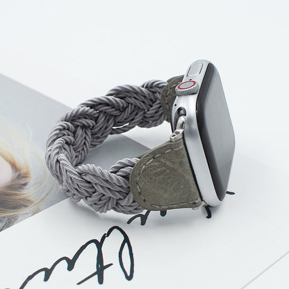 Stretch Single Tour Faux Leather Watch Strap Compatible with Apple Smart Watches - Teleplus for smart watch replacement