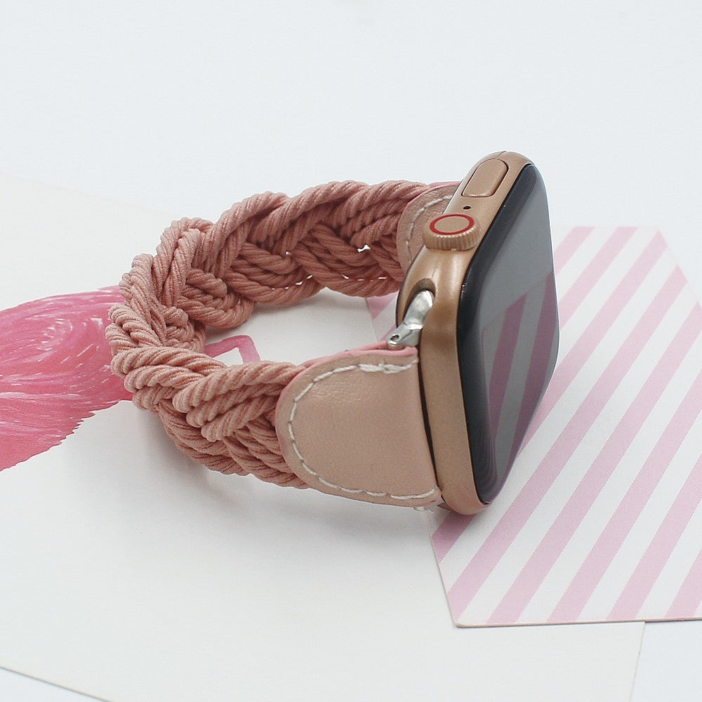 Stretch Single Tour Faux Leather Watch Strap Compatible with Apple Smart Watches - Teleplus for smart watch replacement