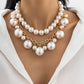 Stringed Pearls Pendant Necklace Fashion Alloy - Stringed Pearls Necklace a Gem for Your Clumsy Style