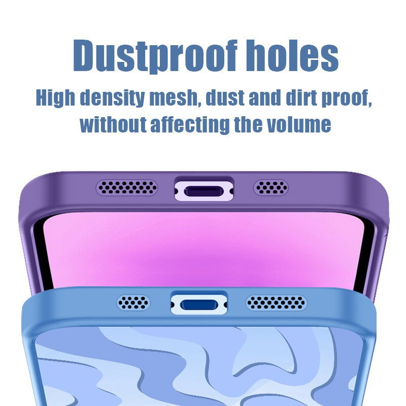 Striped Graffiti Transparent Metal Protective Cover for iPhone 11 12 13 14 - Armor Your Phone striped graffiti