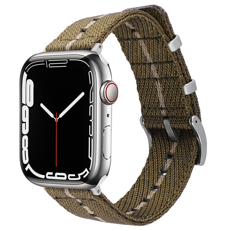 Striped nylon strap for 41mm 45mm steel rings and watches - Teleplus Nylon Strap 41mm45mm Steel Rings ring striped