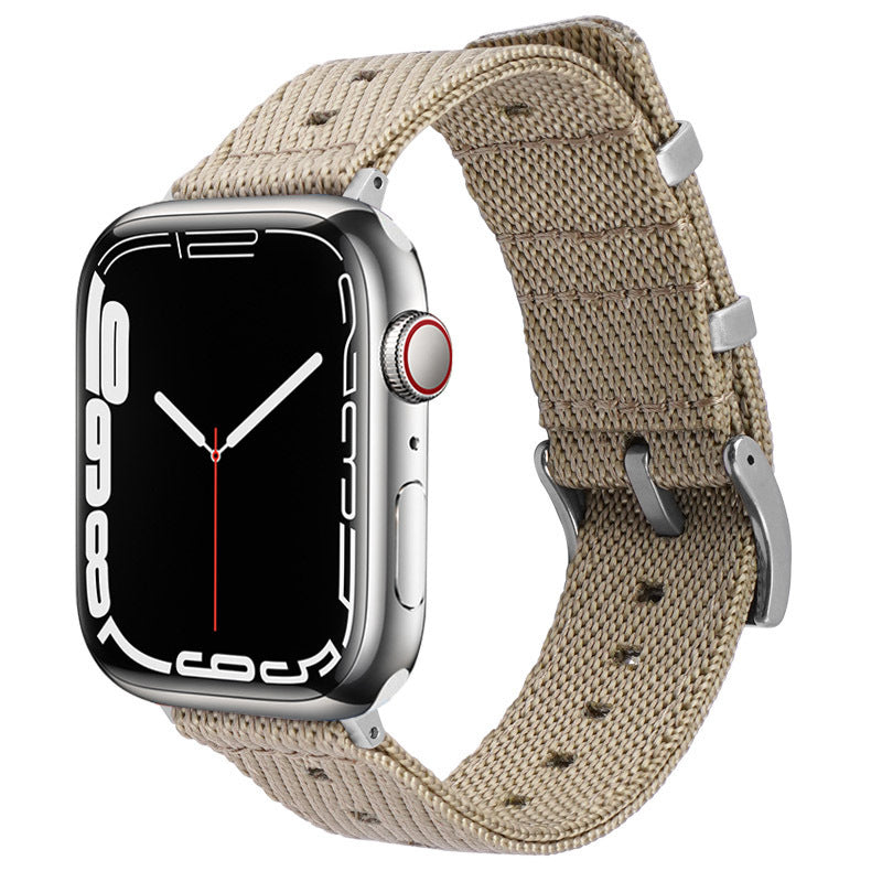 Striped nylon strap for 41mm 45mm steel rings and watches - Teleplus Nylon Strap 41mm45mm Steel Rings ring striped