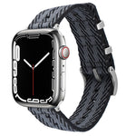 Striped nylon strap for 41mm 45mm steel rings and watches - Teleplus Nylon Strap 41mm45mm Steel Rings ring striped