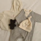 Striped Round Neck One-piece Long Sleeves Boys And Girls - Get Striped in Style with This Fun One-Piece Outfit